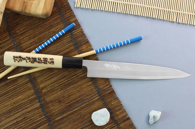 Couteau yanagiba japonais artisanal Yoshihiro Jyosaku White 2 steel