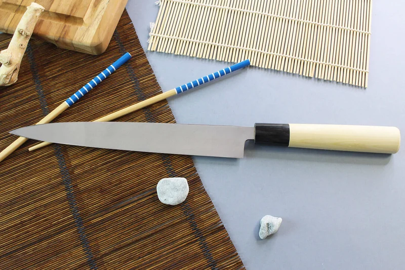 Couteau yanagiba japonais artisanal Yoshihiro Jyosaku White 2 steel