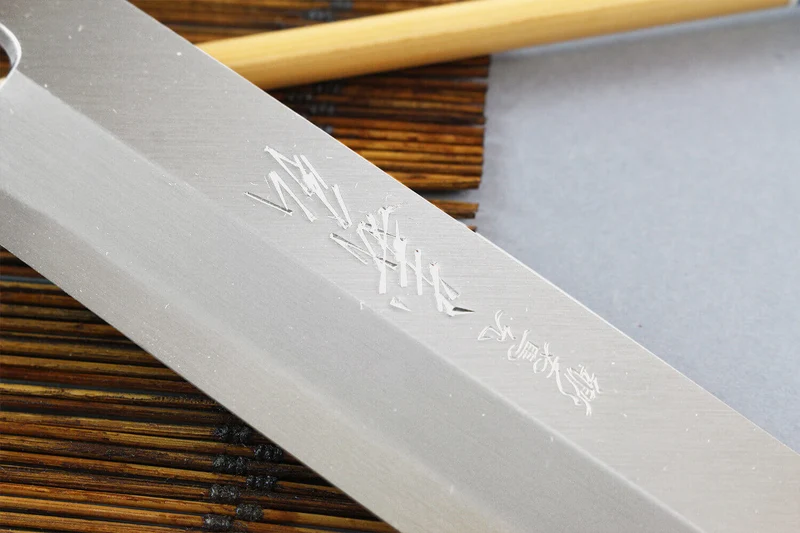 Couteau yanagiba japonais artisanal Yoshihiro Jyosaku White 2 steel