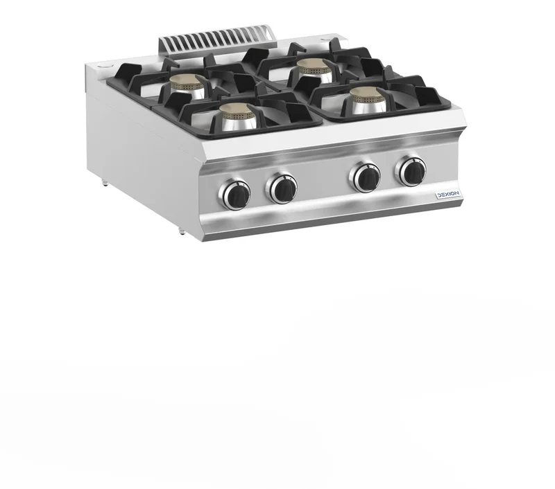 Cuisinière à gaz Dexion Lux 700 - 70/73 - appareil de table - 4 feux - 28 kW