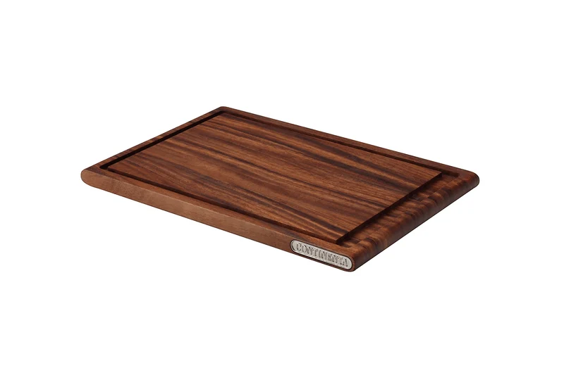 Planche à découper Continenta en bois d'acacia + rigole