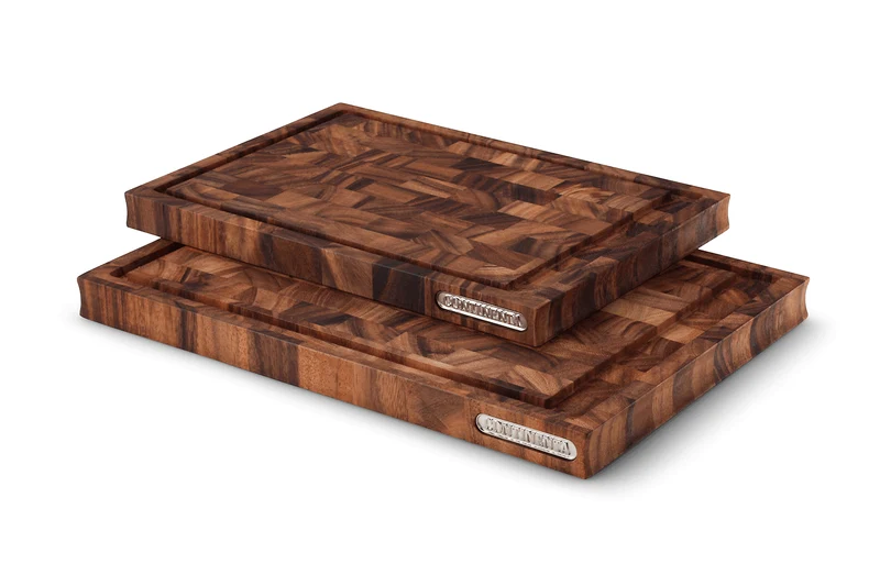 Planche à découper Continenta en bois d'acacia mosaïque + rigole