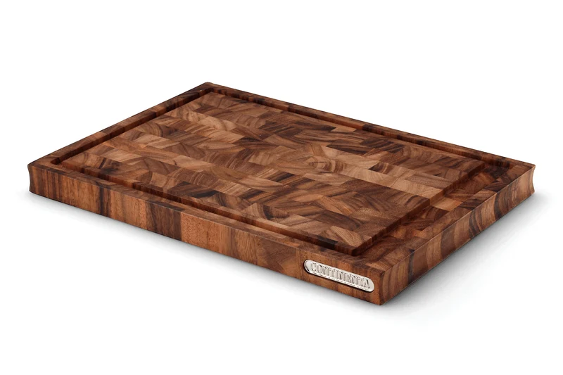 Planche à découper Continenta en bois d'acacia mosaïque + rigole