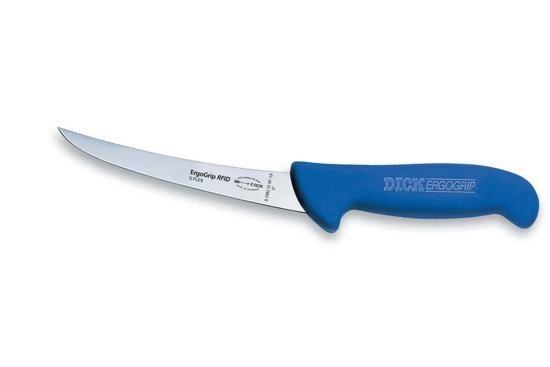 Couteau à désosser Dick Ergogrip lame courbe semi-flexible manche bleu