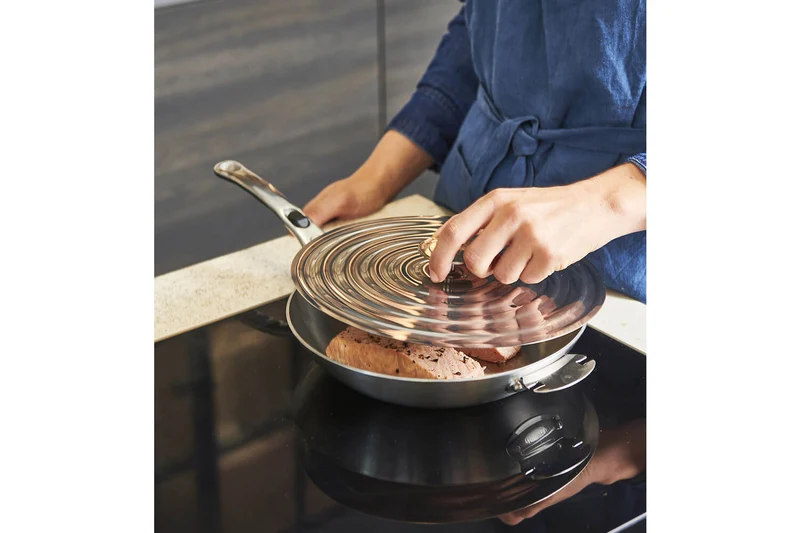 Couvercle universel en inox De Buyer pour poêles