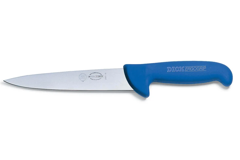 Couteau à saigner Dick Ergogrip pointe milieu manche bleu