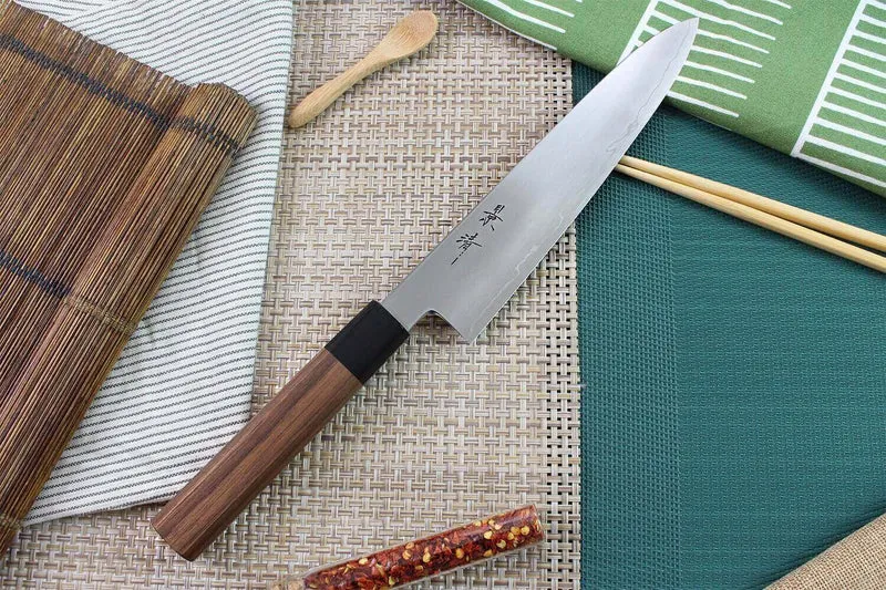 Couteau de chef japonais artisanal Kagekiyo Kurumi Ginsan 21cm
