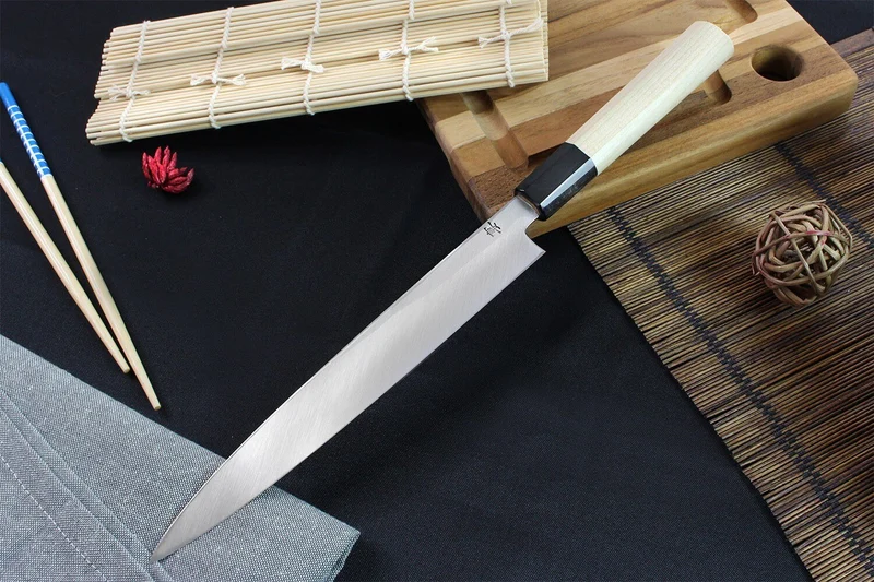 Couteau yanagiba japonais artisanal Kagekiyo Utage White Steel 2 21cm