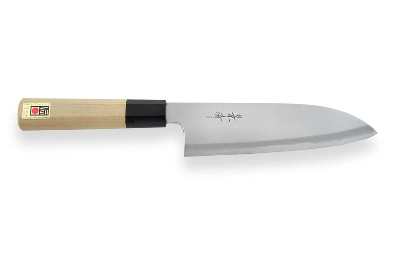 Couteau santoku japonais artisanal Kagekiyo Utage White Steel 2 18cm