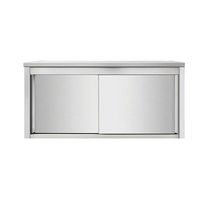 Placard mural en inox - portes coulissantes, 1400 x 400 x 650 mm - Skyrainbow THWSR144