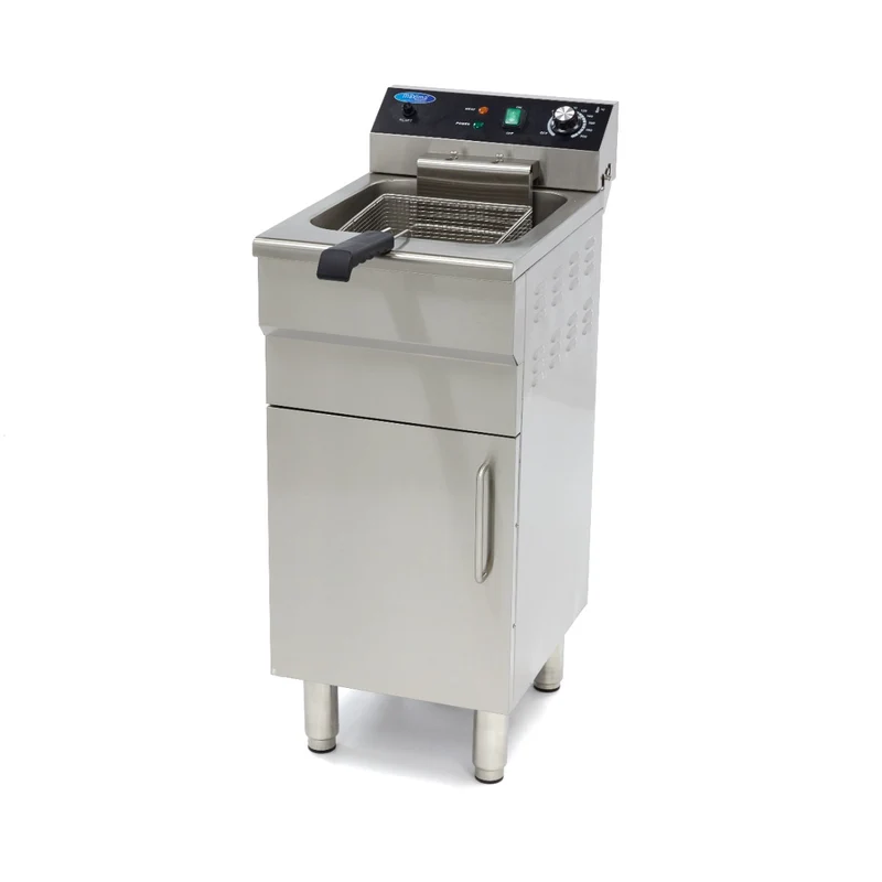Friteuse - 16 L - 1 panier - avec robinet de vidange et support - 230V