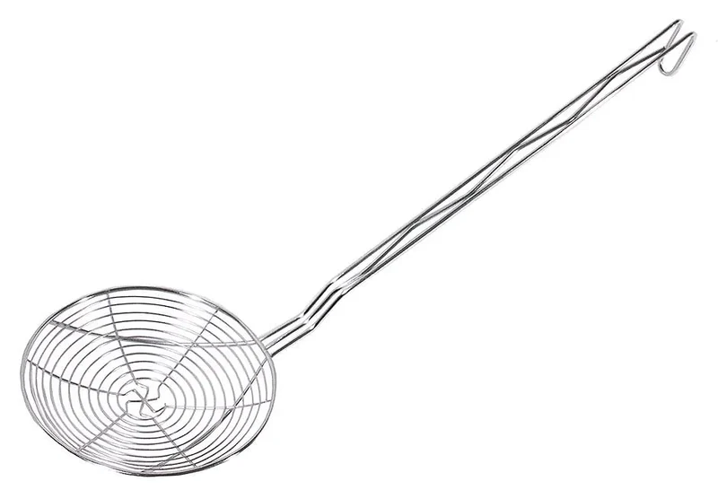 Écumoire à friture ronde, électropolie, diamètre de pelle 20 cm