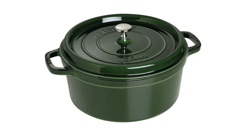 Cocotte ronde en fonte émaillée STAUB vert basilic