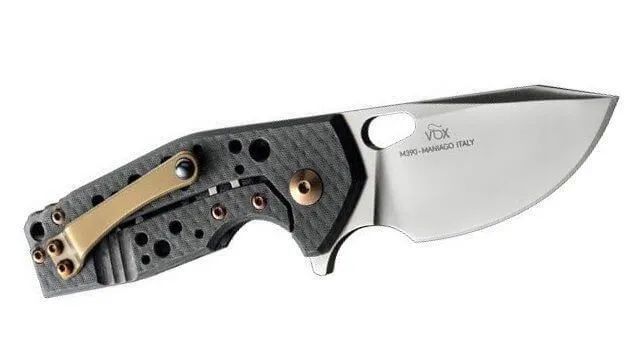 Couteau pliant Fox Suru fibre de carbone noir/titanium 9cm