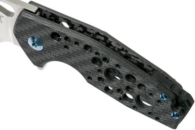 Couteau pliant Fox Suru fibre de carbone noir/titanium 9cm