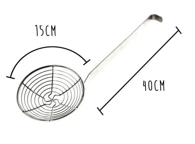 Ecumoire à friture en inox - Diamètre 15cm