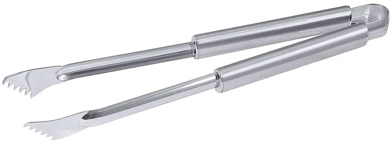 Pince à griller, hautement brillante, avec manche tubulaire ovale satiné soie, longueur 42cm