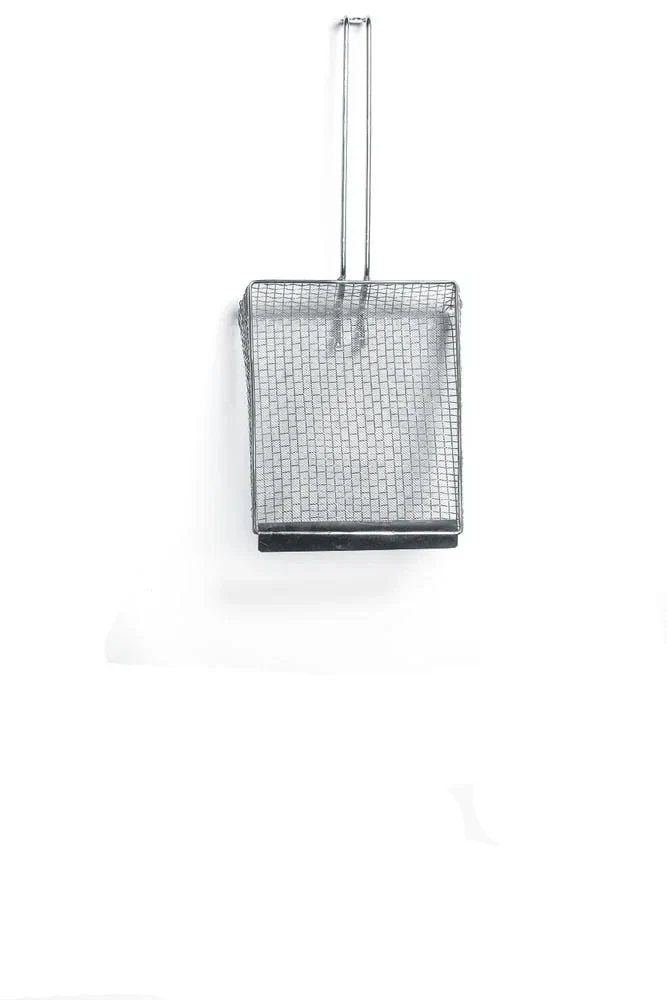 Pelle à friture en acier inoxydable double maille 170x220 mm