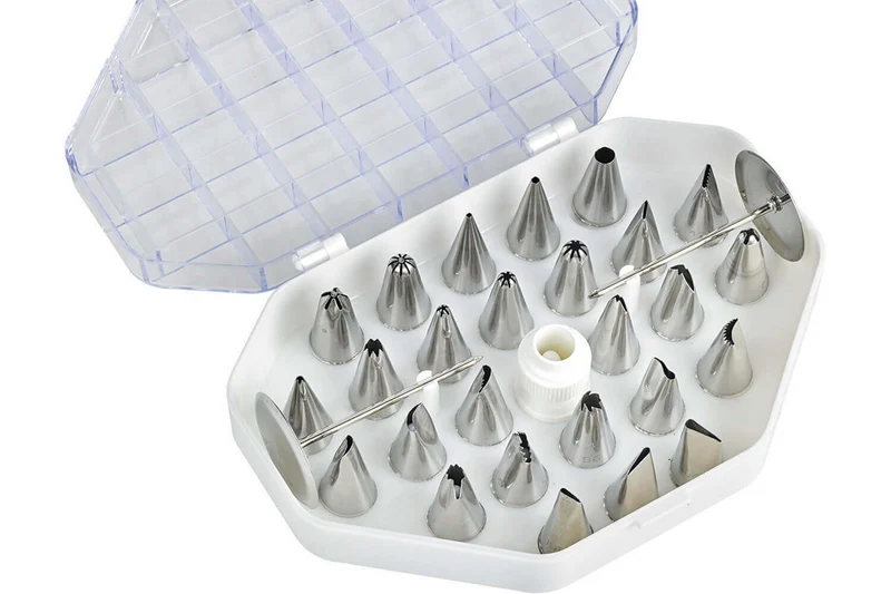 Boîte de douilles en acier inoxydable pour décors fins - 26 ou 52 douilles