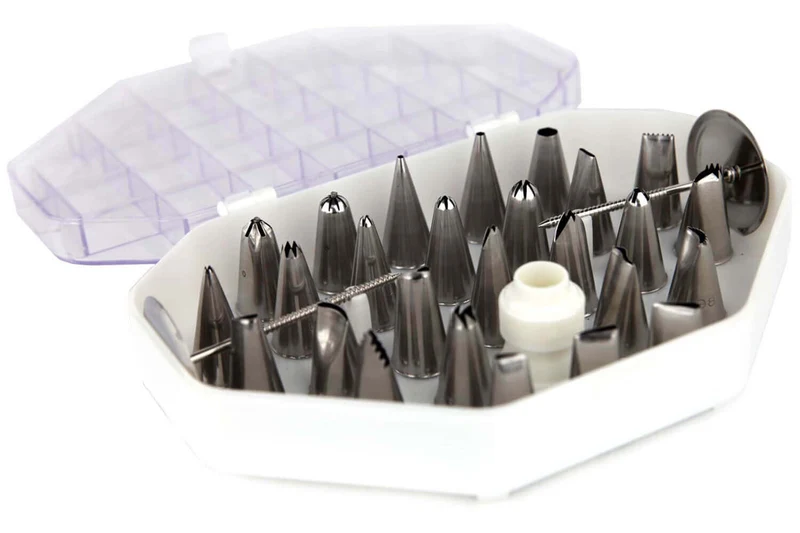 Boîte de douilles en acier inoxydable pour décors fins - 26 ou 52 douilles