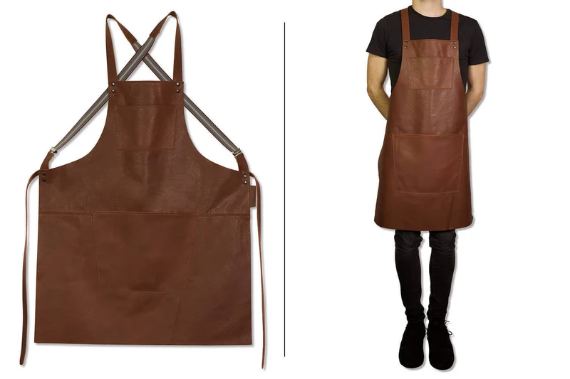 Tablier de cuisine à bretelles DutchDeluxes en cuir