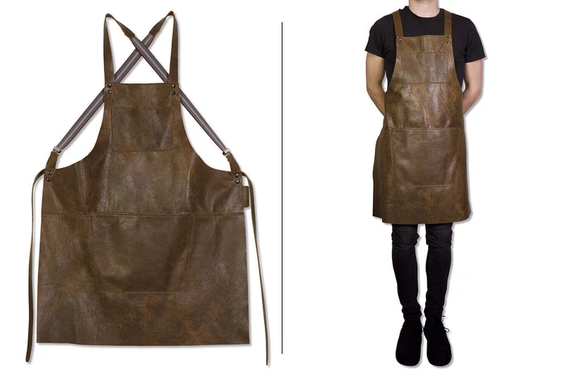Tablier de cuisine à bretelles DutchDeluxes en cuir