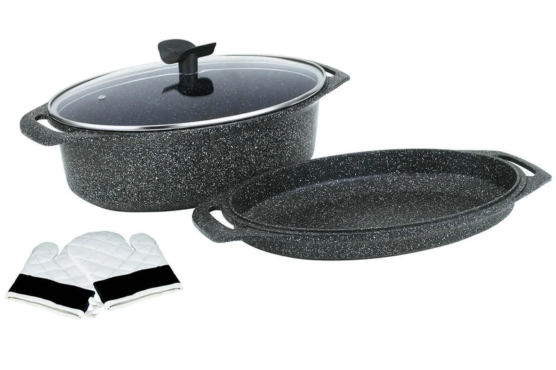Marmite 3 pièces Pradel Excellence Premium 39 x 28 cm façon pierre tous feux / induction
