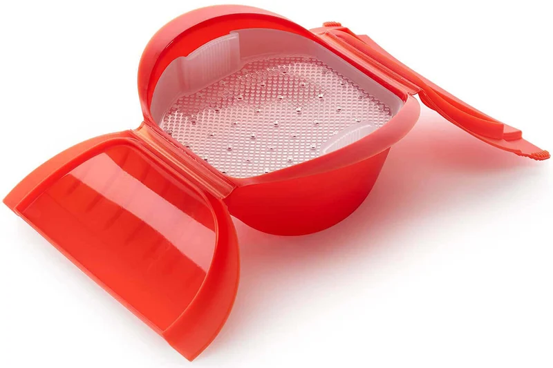 Coffret vapeur Maxi Lékué rouge avec filtre