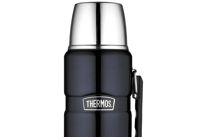 Bouteille Thermos® King inox double paroi + tasse et poignée- 1.20L