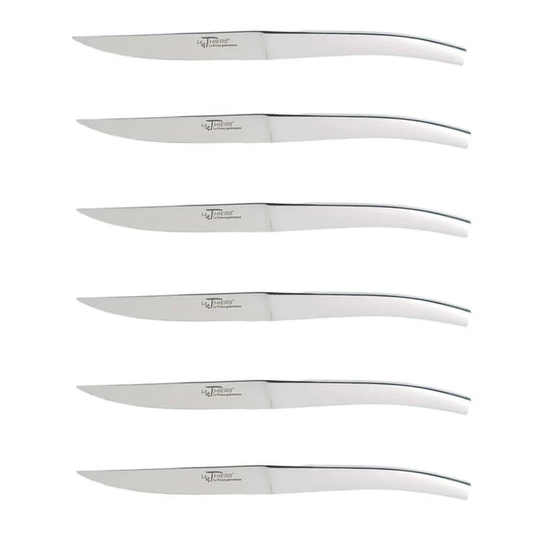 Coffret de 6 couteaux de table Thiers Au Nain tout inox
