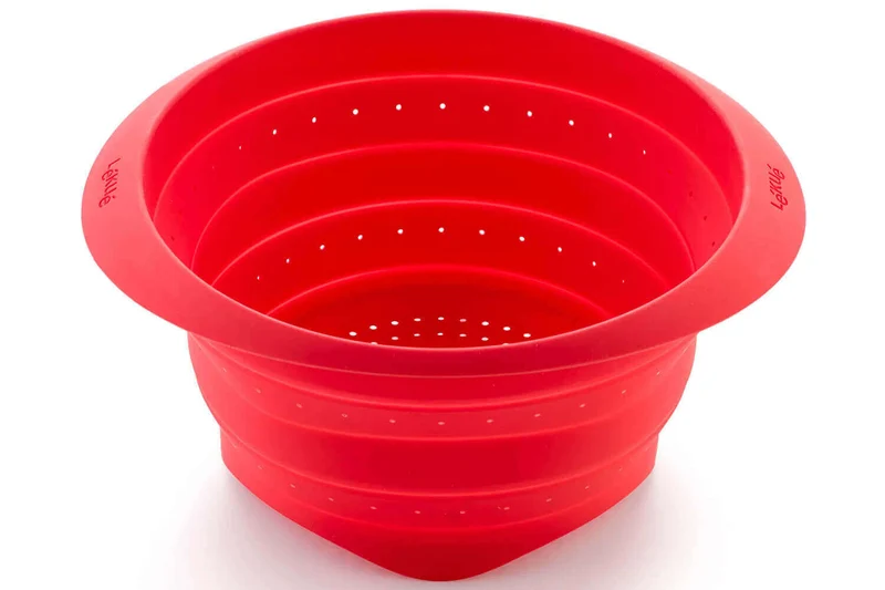 Passoire rétractable Lékué ø23cm en silicone Platinum