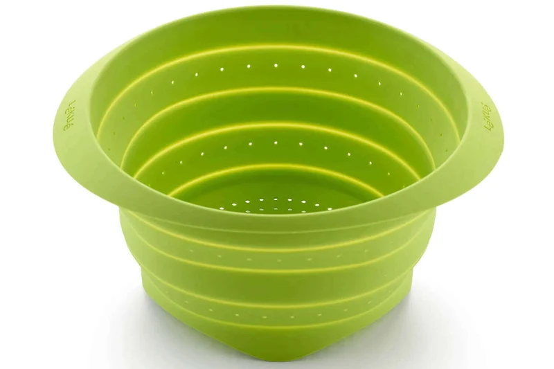 Passoire rétractable Lékué ø23cm en silicone Platinum