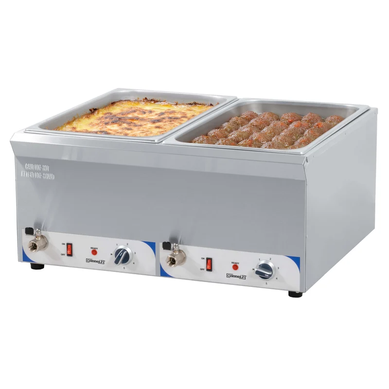 Double bain-marie avec robinet de vidange GN 1/1 - 200 mm