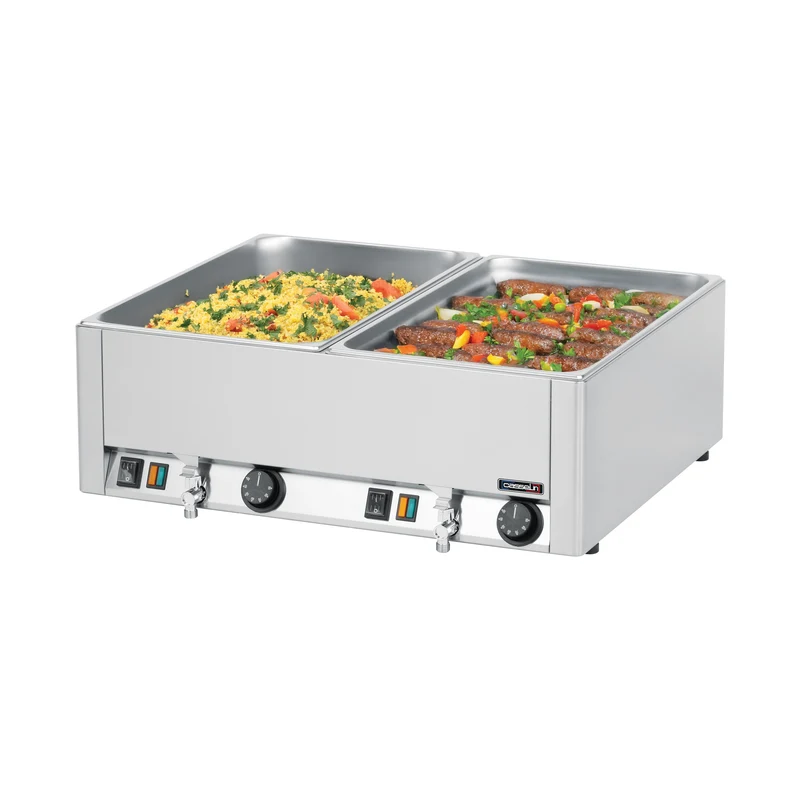 Double bain-marie GN 1/1 avec 2 robinets de vidange