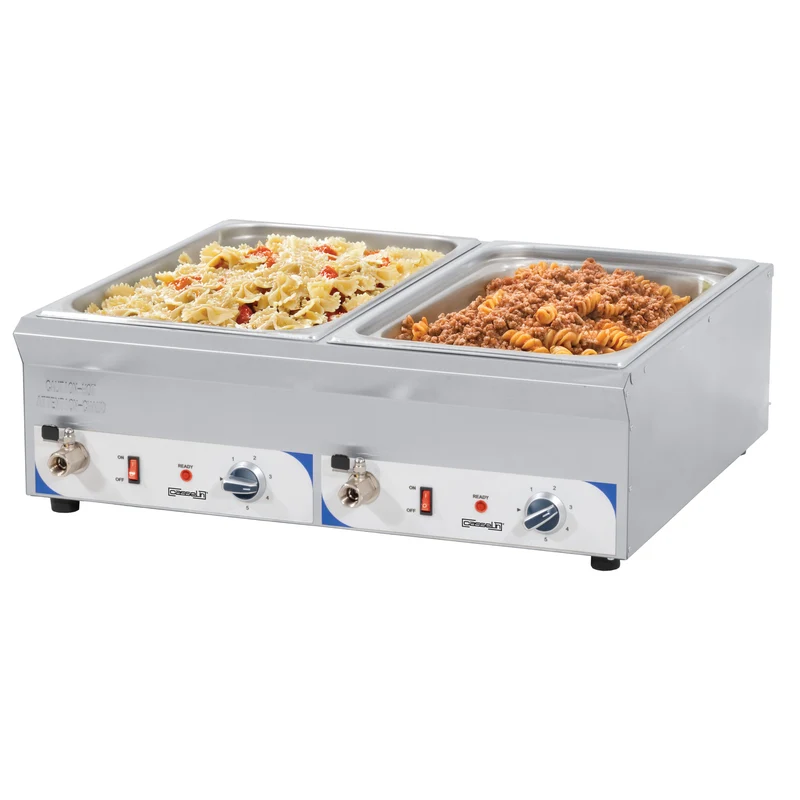 Double bain-marie avec robinet de vidange GN 1/1 - 100 mm
