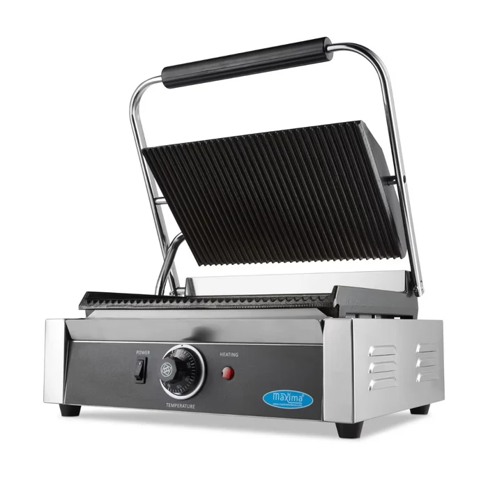 Grill Contact Professionnel - Plaque Simple Rainurée - 335 mm