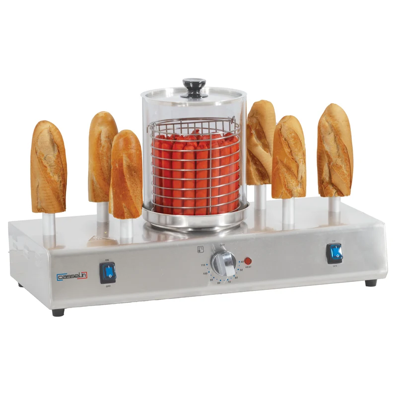 Machine à hot dog 6 plots chauffants