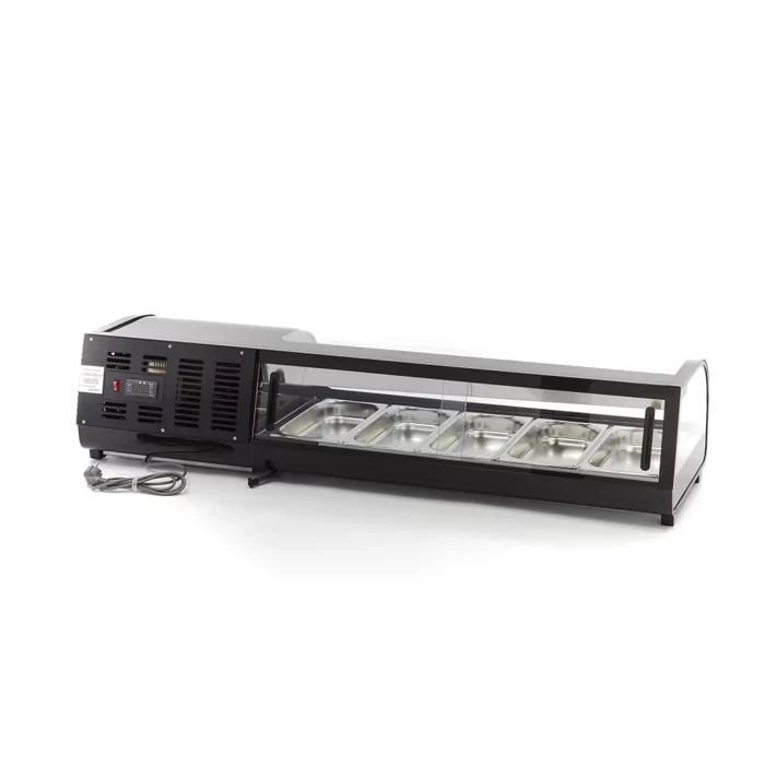 Présentoir de sushis et de tapas - 52 L - incl 5 x 1/3 GN - modèle de table