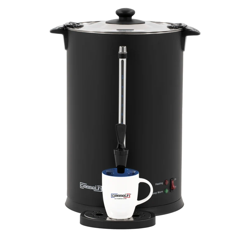 Percolateur à café 100 tasses Noir - double paroi anti-brûlure - filtre inox