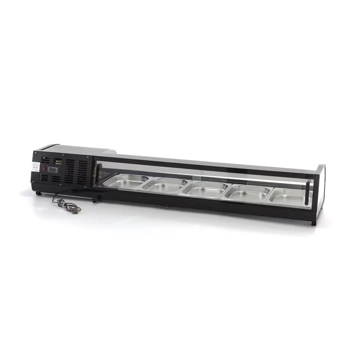 Présentoir de sushis et de tapas -132 L - incl 5 x 1/2 GN - modèle de table