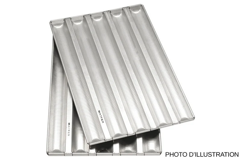 Plaque à baguette Matfer en aluminium gaufré