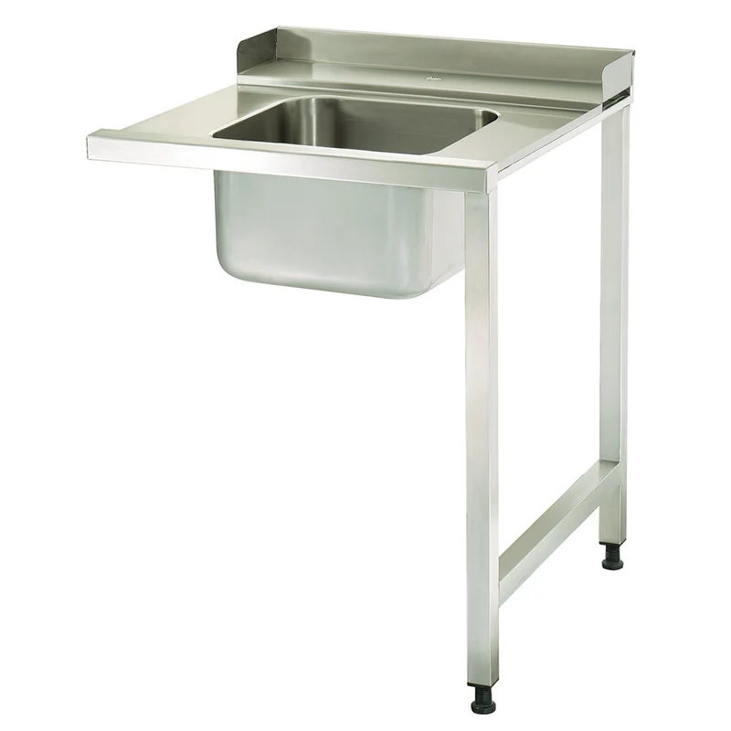 Table d'entrée lave-vaisselle avec évier 90 x 75 cm - droite - inox