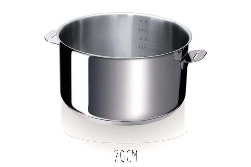 Set de 3 casseroles Beka Evolution en inox 16, 18 et 20cm - Poignée amovible incluse