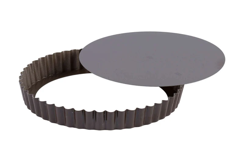 Tourtière ronde cannelée Gobel anti-adhérent fond mobile
