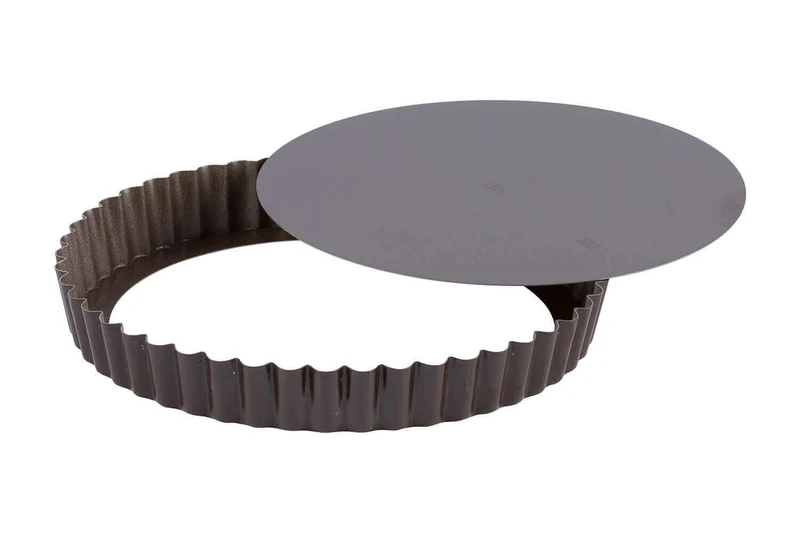 Tourtière ronde cannelée Gobel anti-adhérent fond mobile