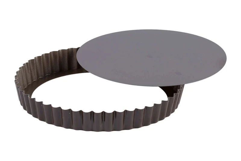 Tourtière ronde cannelée Gobel anti-adhérent fond mobile