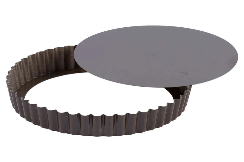 Tourtière ronde cannelée Gobel anti-adhérent fond mobile