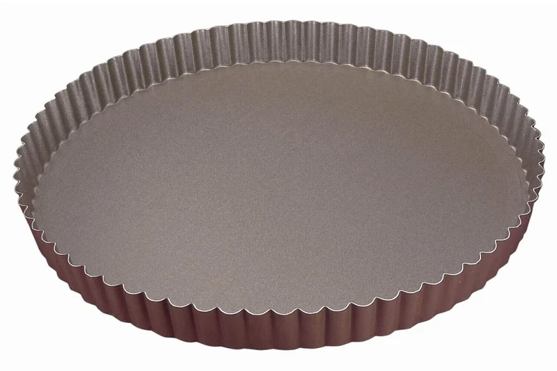 Tourtière ronde cannelée Gobel anti-adhérent fond fixe - Diamètre 30cm