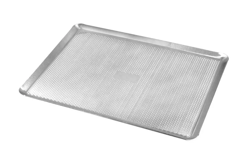 Plaque pâtissière perforée Gobel aluminium avec rebords