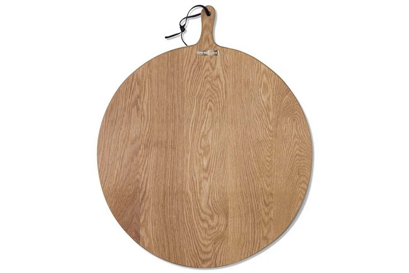 Planche à découper Dutchdeluxes XL ROUND 60x60cm chêne avec poignée